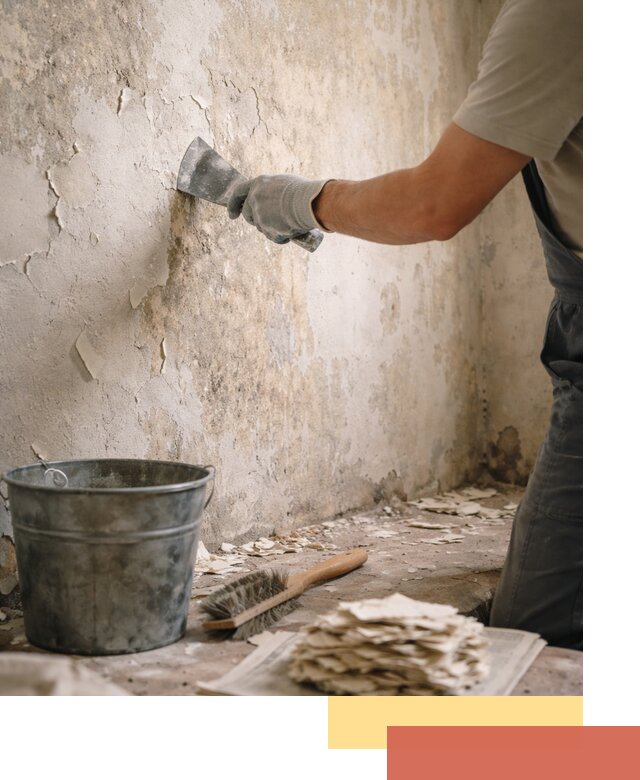 Удаление старой краски со стен в Гусь-Хрустальном качественно и быстро