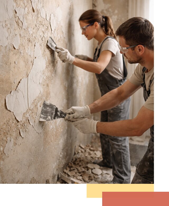 Снятие старой шпаклевки и подготовка поверхностей в Гусь-Хрустальном