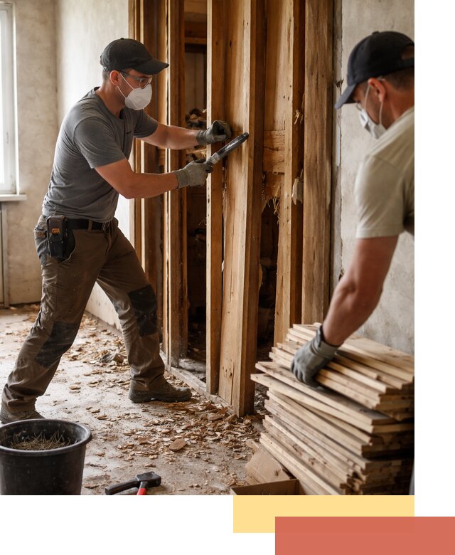 Демонтаж деревянных перегородок в Гусь-Хрустальном быстро и аккуратно