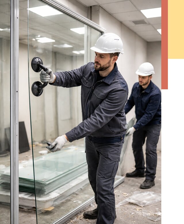 Демонтаж стеклянных перегородок в Гусь-Хрустальном от 3423 руб. — быстро и недорого | ОТДЕЛОЧНИК-Гсь