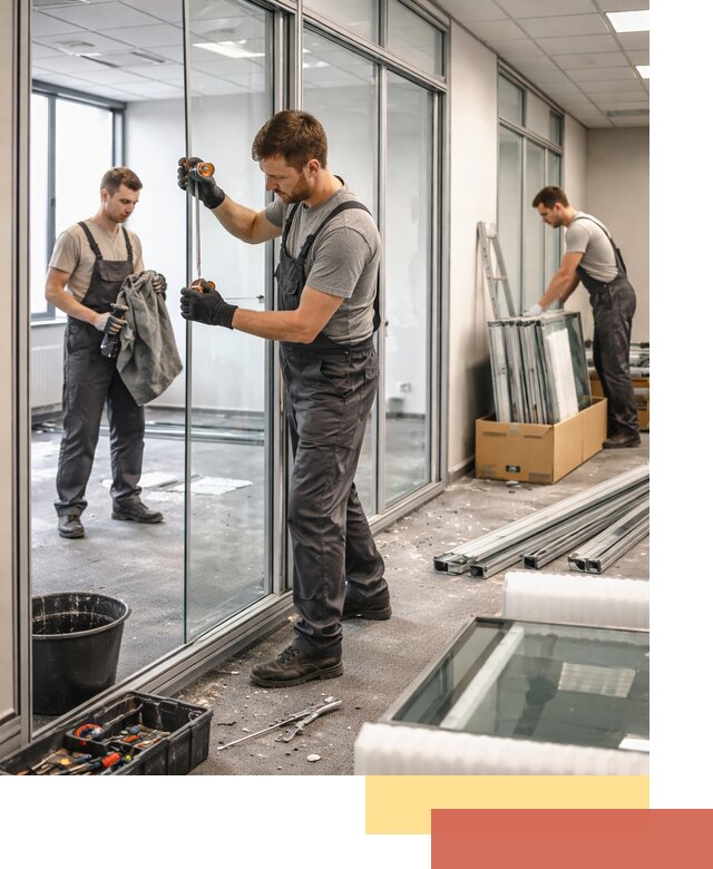 Демонтаж стеклянных перегородок в Гусь-Хрустальном быстро и безопасно