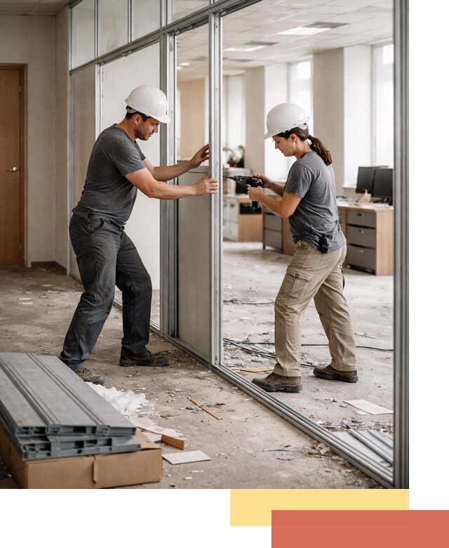 Демонтаж алюминиевых перегородок в Гусь-Хрустальном быстро и аккуратно