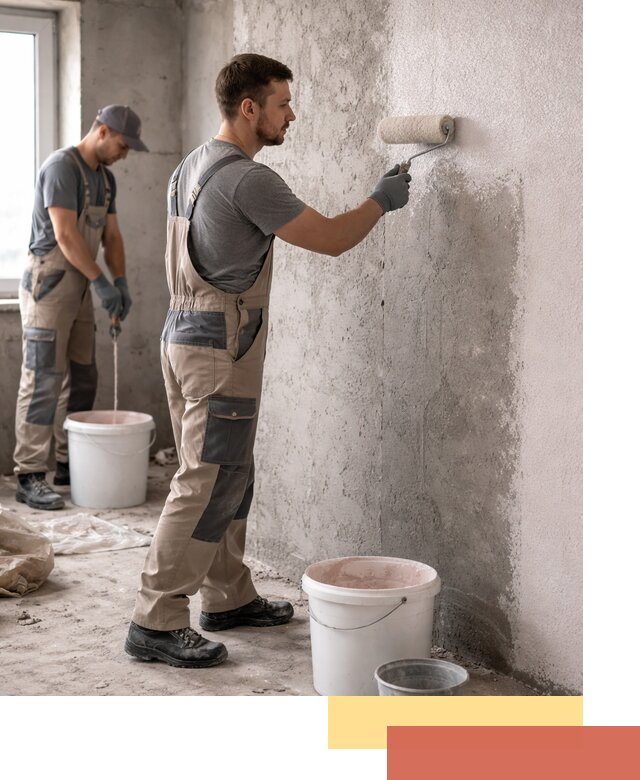 Нанесение бетоноконтакта на стены в Гусь-Хрустальном для последующей отделки