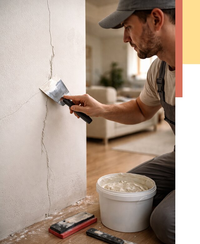 Заделка трещин и сколов в Гусь-Хрустальном от 2621 руб. — быстро и недорого | ОТДЕЛОЧНИК-Гсь