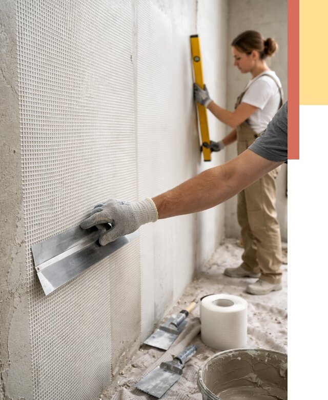 Армирование стен стеклосеткой в Гусь-Хрустальном от 3423 руб. под ключ | ОТДЕЛОЧНИК-Гсь