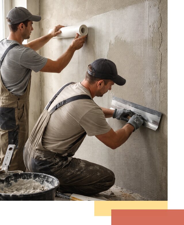 Армирование стен стеклосеткой в Гусь-Хрустальном для прочной отделки