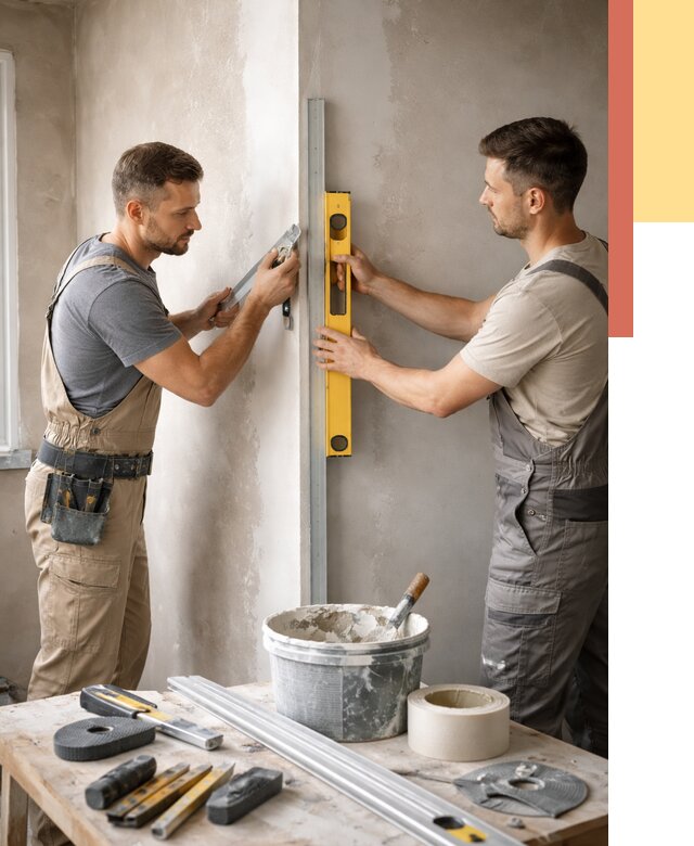 Выведение углов стен в Гусь-Хрустальном от 1979 руб. быстро и недорого | ОТДЕЛОЧНИК-Гсь