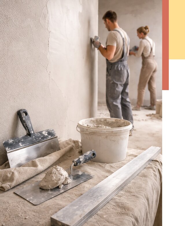 Штукатурка стен гипсовая в Гусь-Хрустальном от 4814 руб/м2 — быстро и недорого | ОТДЕЛОЧНИК-Гсь