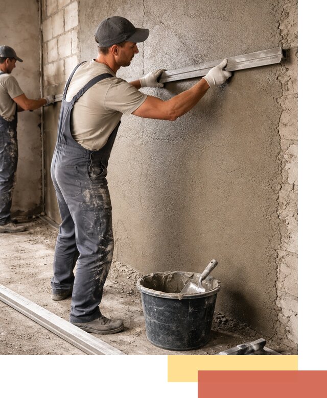 Штукатурка стен цементно-песчаная в Гусь-Хрустальном профессионально