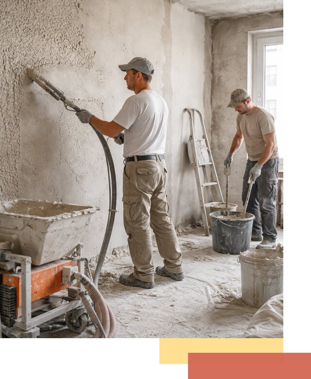 Машинная штукатурка стен в Гусь-Хрустальном — быстро и качественно