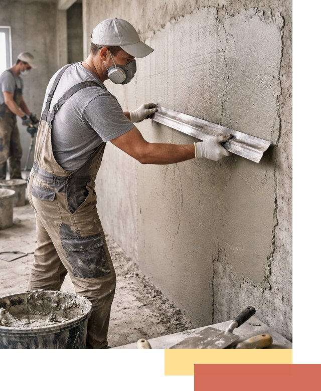 Штукатурка бетонных стен в Гусь-Хрустальном качественно и долговечно