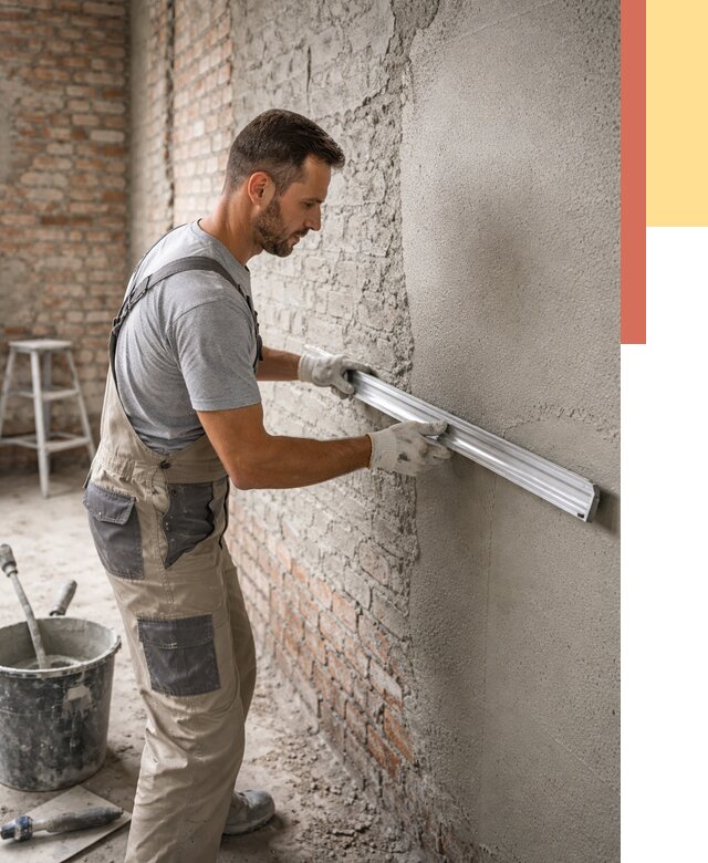 Штукатурка кирпичных стен в Гусь-Хрустальном от 4814 руб/м2 — быстро и недорого | ОТДЕЛОЧНИК-Гсь