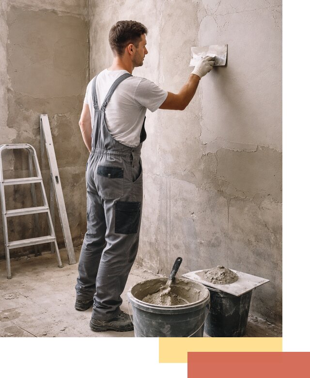 Штукатурка стен в ванной под ключ в Гусь-Хрустальном