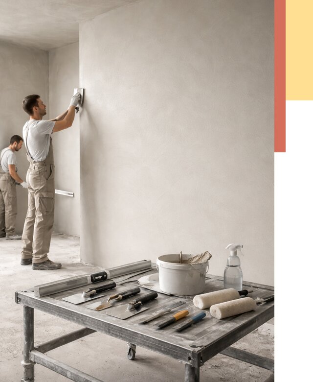 Штукатурка стен под покраску в Гусь-Хрустальном от 4814 руб./м² — качественно и недорого | ОТДЕЛОЧНИК-Гсь