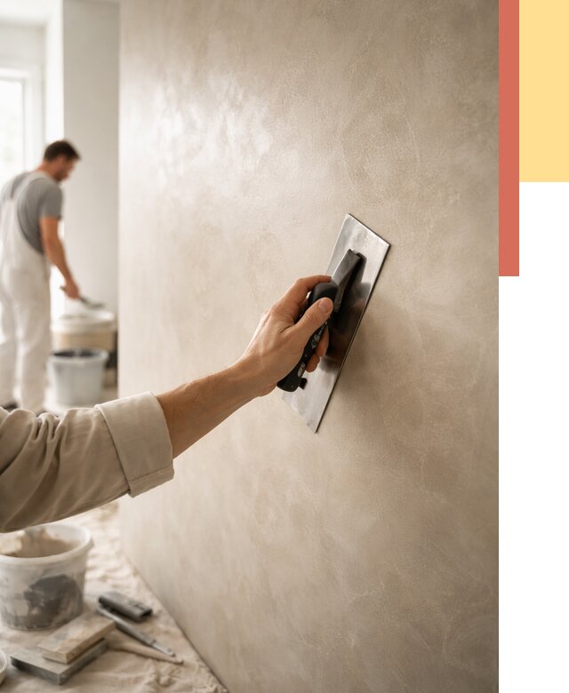 Венецианская штукатурка в Гусь-Хрустальном от 3744 руб/м² — нанесение стен под ключ | ОТДЕЛОЧНИК-Гсь