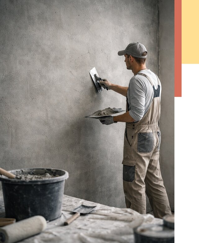 Декоративная штукатурка под бетон в Гусь-Хрустальном от 2675 руб./м² — нанесение под ключ | ОТДЕЛОЧНИК-Гсь