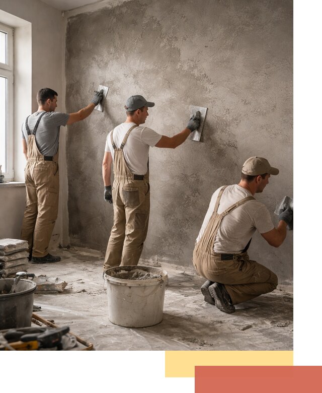 Декоративная штукатурка под бетон в Гусь-Хрустальном для стен и потолков