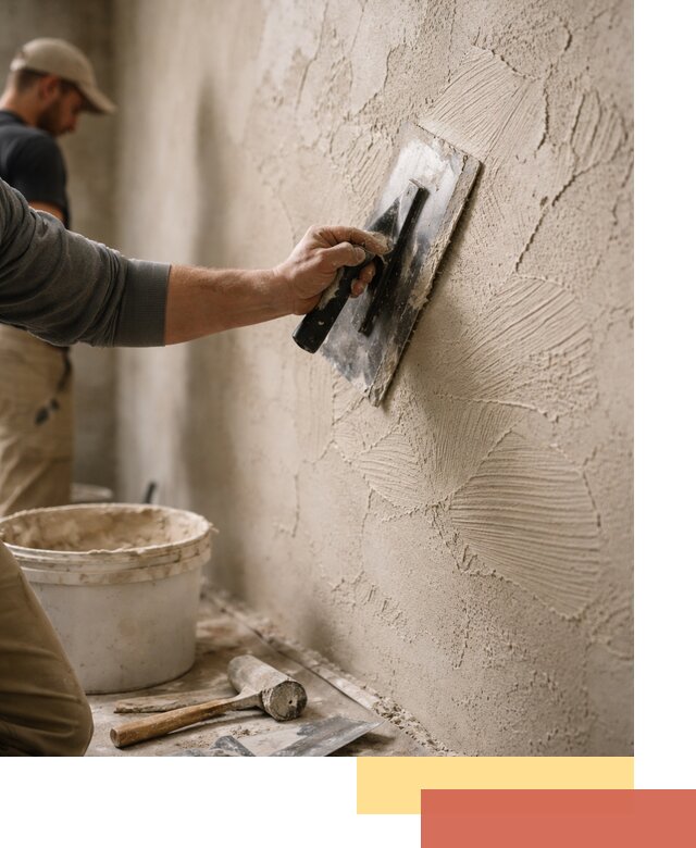 Фактурная штукатурка стен в Гусь-Хрустальном — монтаж, отделка, реставрация