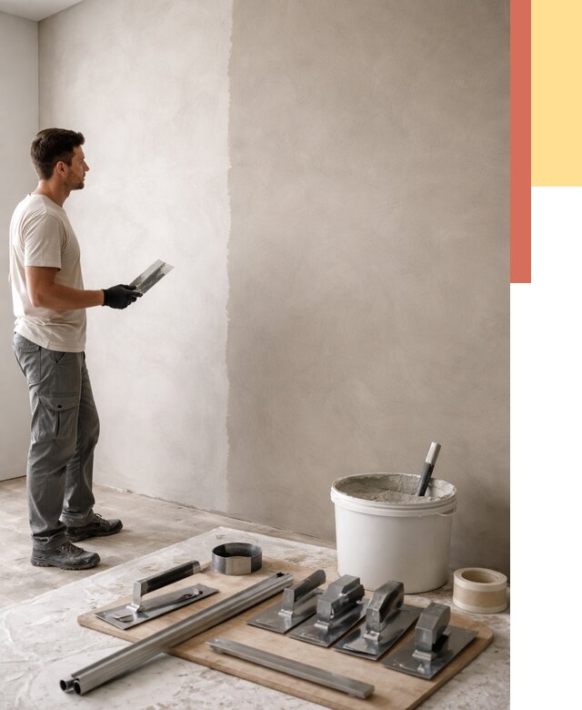 Нанесение микроцемента на стены в Гусь-Хрустальном от 3423 руб./м2 под ключ | ОТДЕЛОЧНИК-Гсь