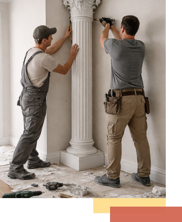 Установка декоративных колонн в Гусь-Хрустальном под ключ