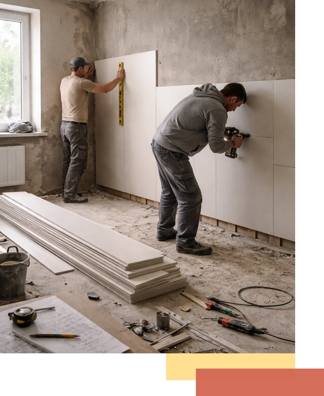 Монтаж ПВХ панелей на стены в Гусь-Хрустальном качественно и быстро