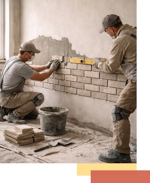 Монтаж декоративного кирпича профессионально в Гусь-Хрустальном