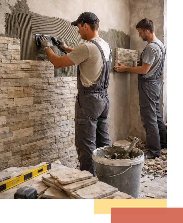 Монтаж искусственного камня в Гусь-Хрустальном — облицовка стен и фасадов