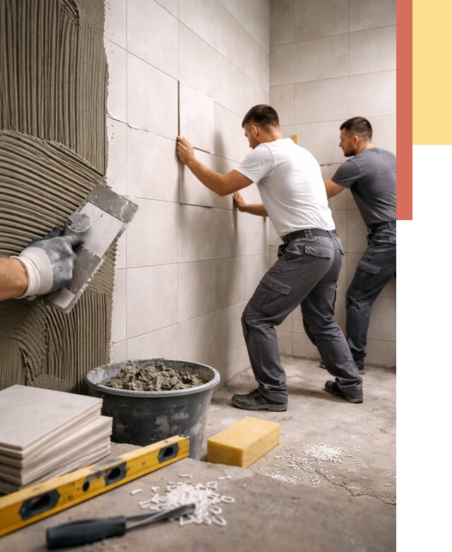 Укладка плитки на стены в Гусь-Хрустальном от 909 руб. — качественно и недорого | ОТДЕЛОЧНИК-Гсь