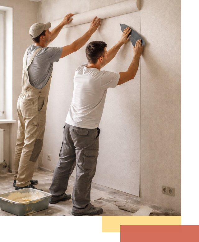 Поклейка виниловых обоев в Гусь-Хрустальном профессионально и качественно