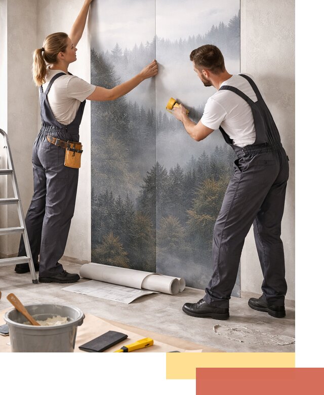 Поклейка фотообоев профессионально в Гусь-Хрустальном под ключ