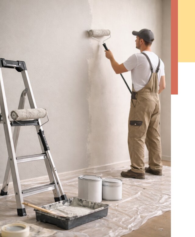 Покраска стен латексной краской в Гусь-Хрустальном от 4814 руб. за м2 | ОТДЕЛОЧНИК-Гсь