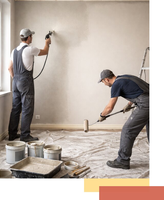 Покраска стен моющейся краской и защита поверхностей в Гусь-Хрустальном