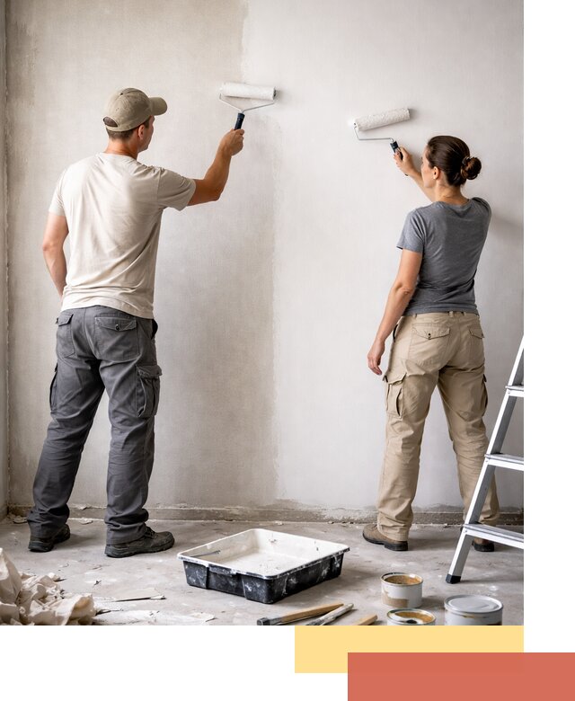 Окраска стен по стеклохолсту в Гусь-Хрустальном качественно и долговечно