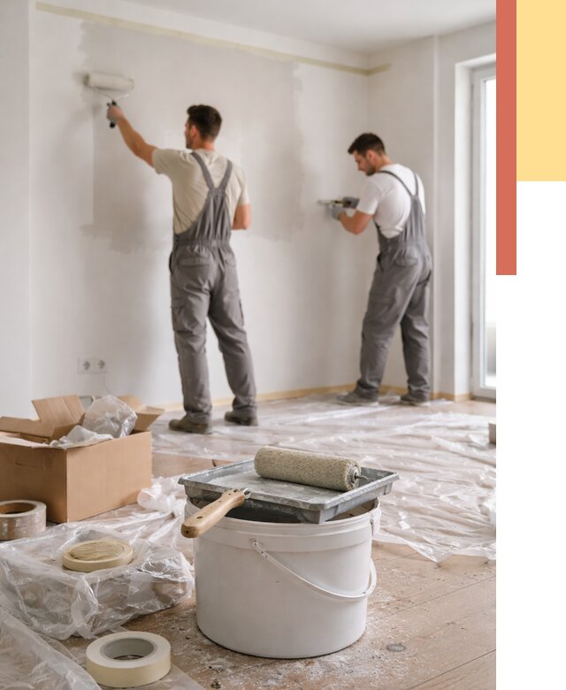 Покраска стен в квартире в Гусь-Хрустальном от 2675 руб/м2 — быстро и недорого | ОТДЕЛОЧНИК-Гсь