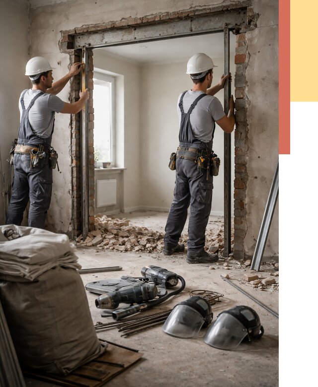 Расширение дверного проема в Гусь-Хрустальном от 13373 руб. под ключ | ОТДЕЛОЧНИК-Гсь