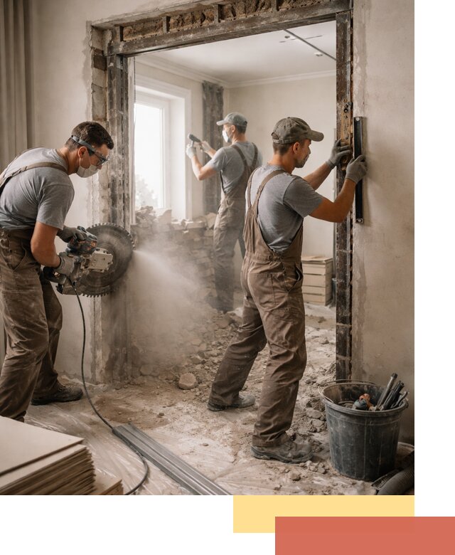 Расширение дверного проема под установку новой двери в Гусь-Хрустальном