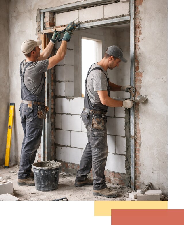 Закладка дверного проема под ключ в Гусь-Хрустальном: демонтаж, монтаж, отделка