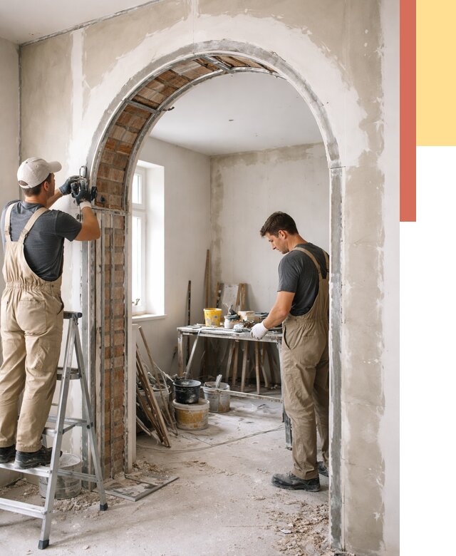 Устройство арочного проема в Гусь-Хрустальном от 10163 руб. под ключ — быстро и недорого | ОТДЕЛОЧНИК-Гсь