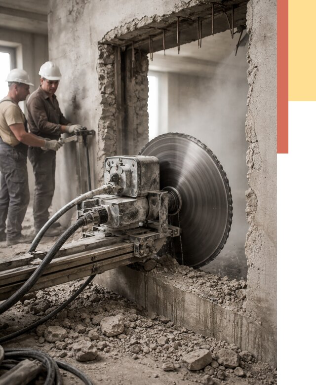 Алмазная резка проемов в Гусь-Хрустальном от 4814 руб. быстро и недорого | ОТДЕЛОЧНИК-Гсь