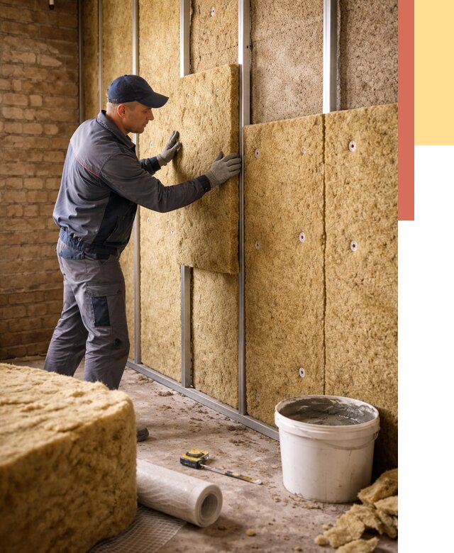 Утепление стен минватой в Гусь-Хрустальном от 1444 руб./м2 — недорого и быстро | ОТДЕЛОЧНИК-Гсь