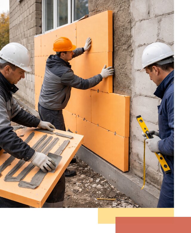 Утепление фасада пеноплексом под ключ в Гусь-Хрустальном