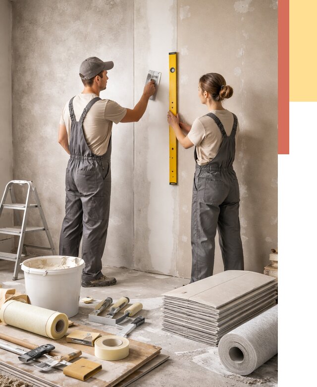 Отделка стен в Гусь-Хрустальном от 1605 руб/м² — недорого, быстро, под ключ | ОТДЕЛОЧНИК-Гсь