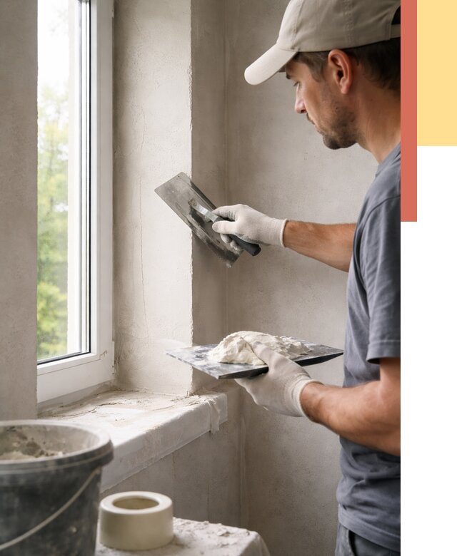 Штукатурка откосов в Гусь-Хрустальном от 4814 руб/м² — услуги и выравнивание под ключ | ОТДЕЛОЧНИК-Гсь