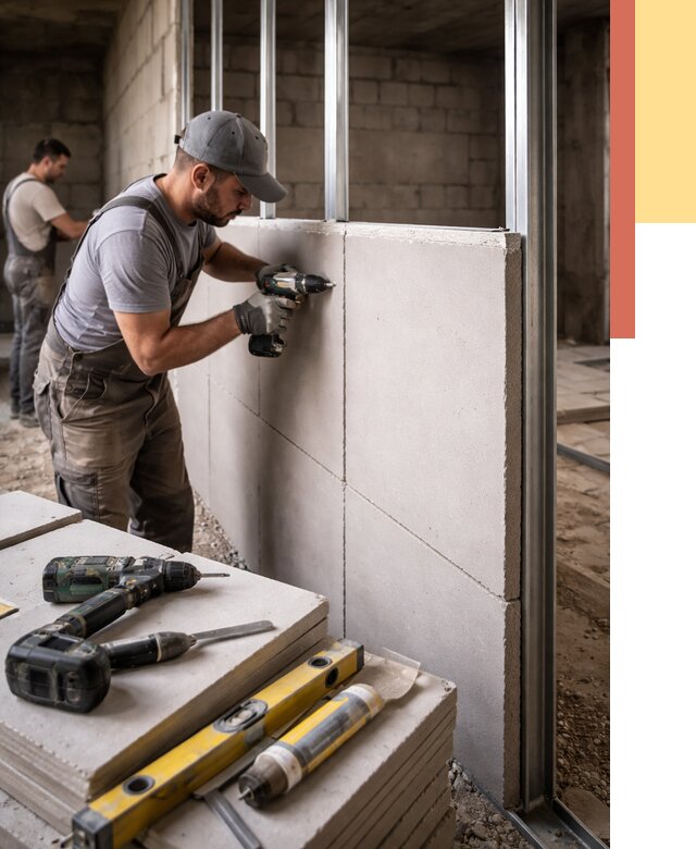 Кладка влагостойких перегородок ПГП в Гусь-Хрустальном от 1284 руб. под ключ | ОТДЕЛОЧНИК-Гсь