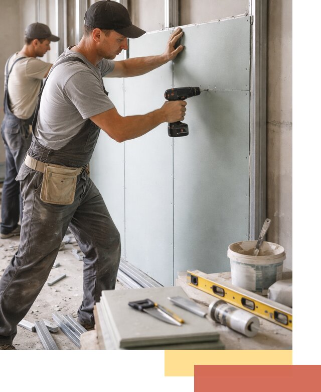 Кладка влагостойких перегородок ПГП в Гусь-Хрустальном