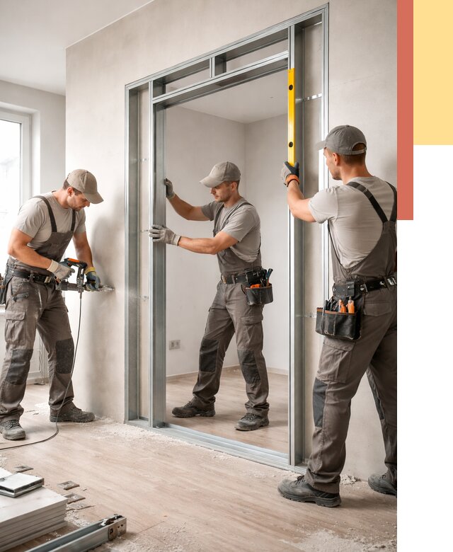 Устройство дверного проема в перегородке в Гусь-Хрустальном от 4814 руб. под ключ | ОТДЕЛОЧНИК-Гсь