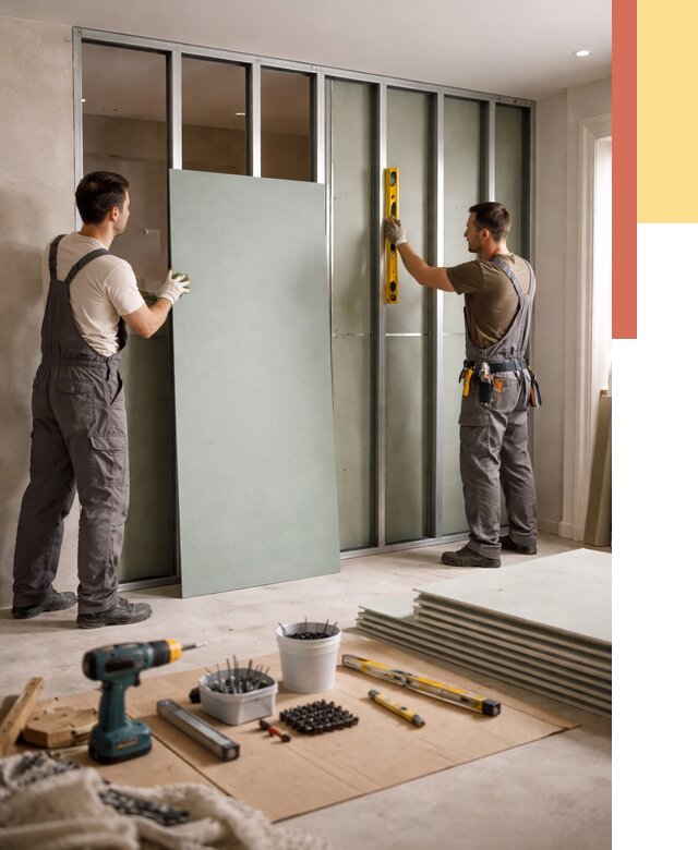 Перегородка из влагостойкого гипсокартона в Гусь-Хрустальном от 5135 руб. — монтаж под ключ | ОТДЕЛОЧНИК-Гсь