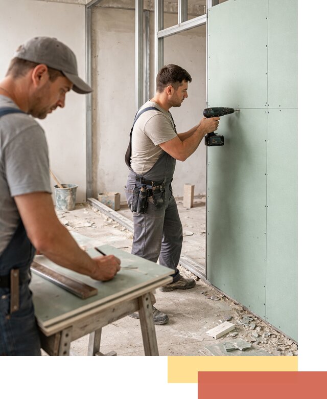 Перегородки из влагостойкого гипсокартона под ключ в Гусь-Хрустальном