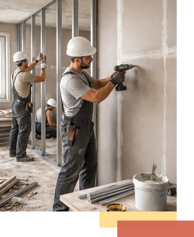 Перегородки из огнестойкого гипсокартона в Гусь-Хрустальном под ключ