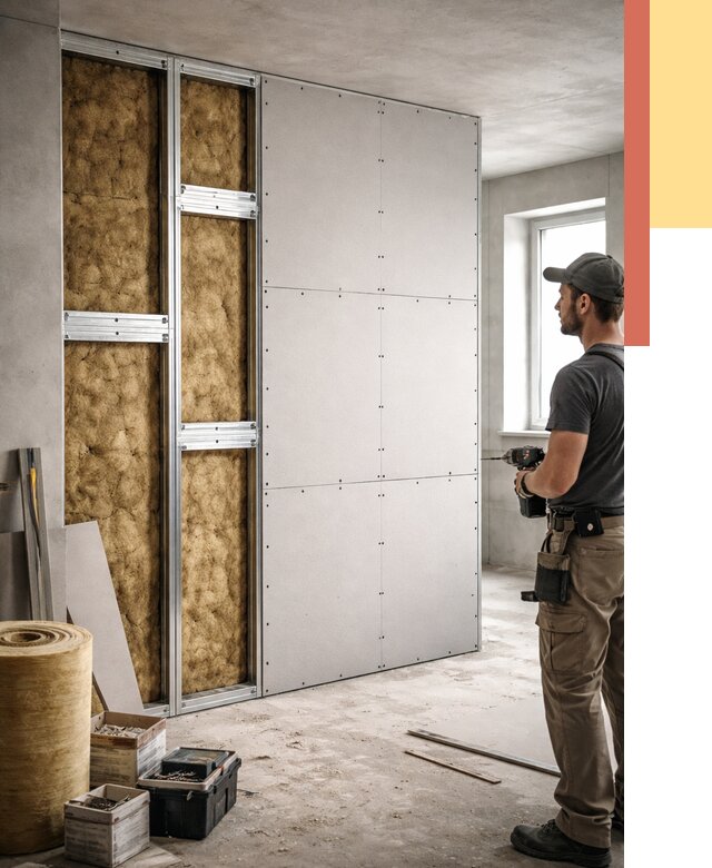 Усиленная перегородка под навеску в Гусь-Хрустальном от 13693 руб. — монтаж под ключ | ОТДЕЛОЧНИК-Гсь